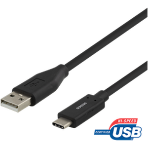 Deltaco USB type C - A -kaapeli, 2 m